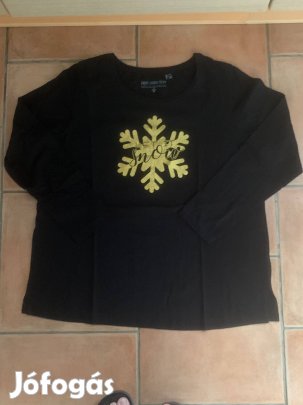 Fekete alapon arany hópihe mintás pamut Új