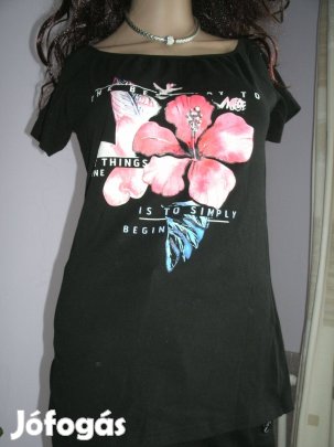 Fekete alapon m intás Új póló L/ XL