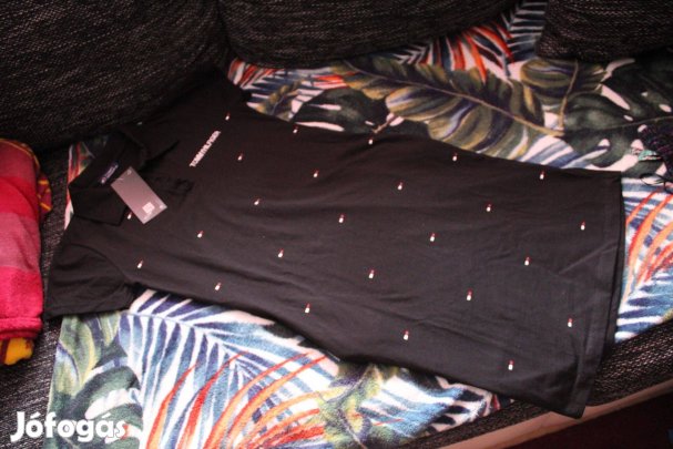 Fekete alapon mintas ruha, S, Uj