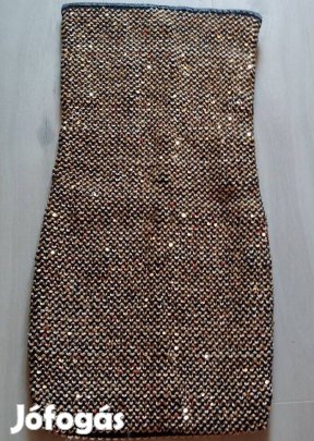 Fekete-arany flitteres ruha M-L 4 400 Ft