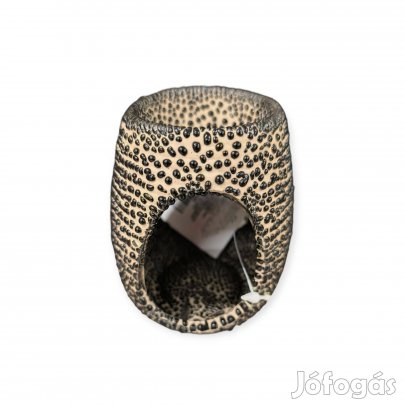 Fekete-arany kerámia illóolaj tartó 6,5x8,5 cm