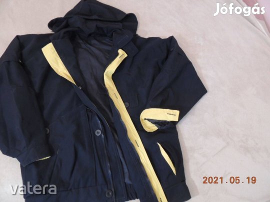 Fekete átmeneti, vékony férfi dzseki (170-46)