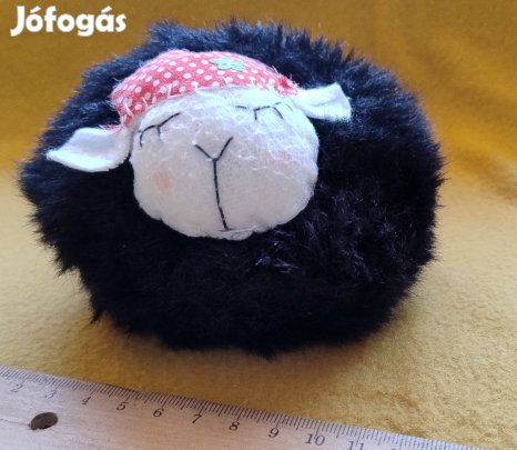 Fekete bárány kézműves plüss