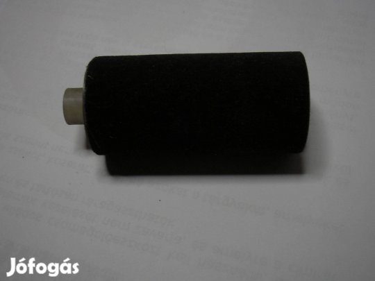 Fekete bársony bevonatú műanyag henger , 66 x 32 mm