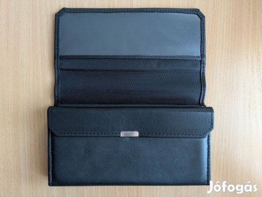 Fekete bőr pincér taxis pénztárca brifkó