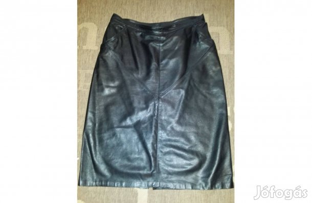 Fekete bőr szoknya fél áron