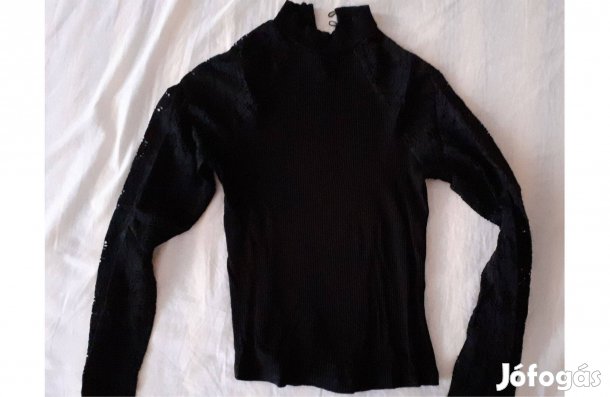 Fekete csipkés felső xs