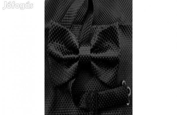 Fekete csokornyakkendő + díszzsebkendő ( (tű pöttyös) eladó!