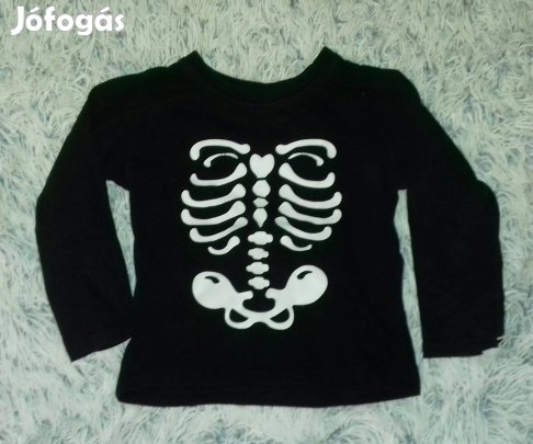 Fekete csontvázas felső, Primark, 80-86
