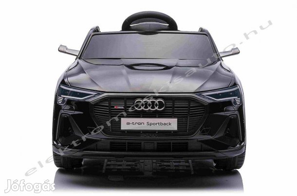 Fekete egyszemélyes AUDI E-Tron 12V-os eredeti elektromos kisautó