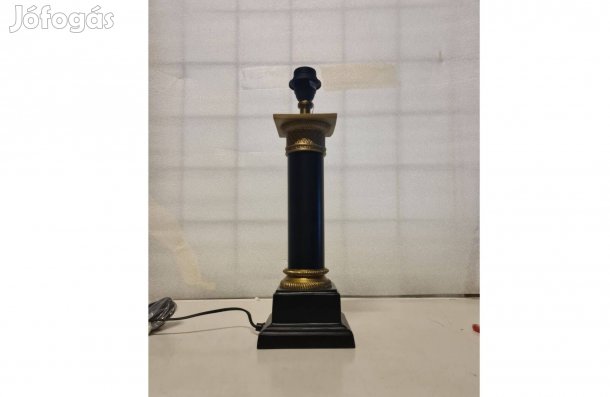 Fekete és arany színű asztali lámpa búrával 58,5 cm