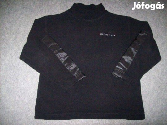 Fekete és mintás polár pulóver 9-10 évesre (méret 140)