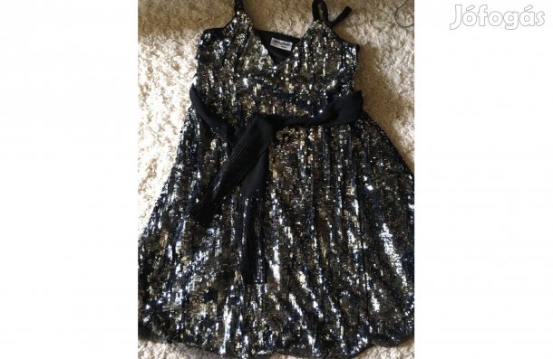 Fekete-ezüst flitteres ruha