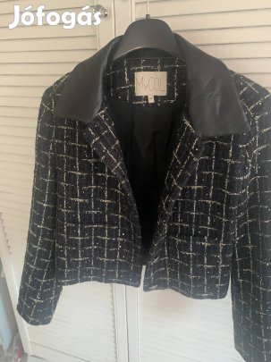 Fekete ezüst mintás zakó