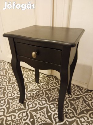 Fekete fiókos éjjeliszekrény eladó