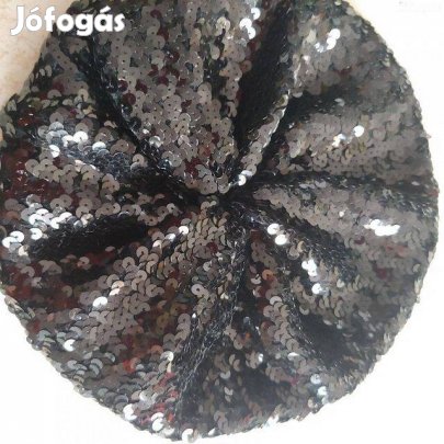 Fekete flitteres sapka új