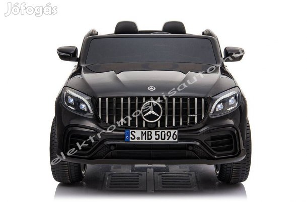Fekete kétszemélyes Mercedes GLC 63 S 12V eredeti elektromos kisautó