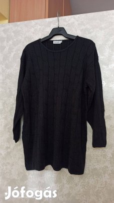 Fekete kötött pulóver 48-as