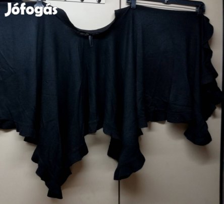 Fekete kötött vállkendő, nagyméretű,aszinte új!/49
