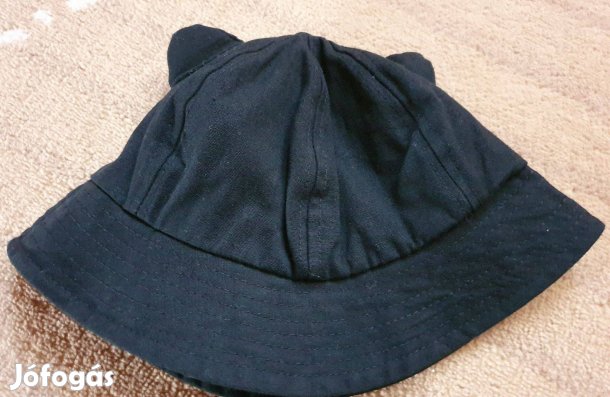 Fekete lányka nyári kalap (cicafüles)