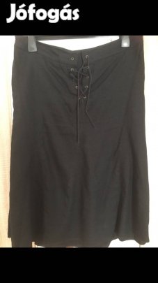 Fekete lenvászon szoknya olcsón eladó