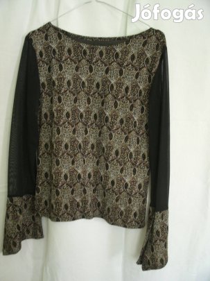 Fekete lurex blúz 46/48 méret Új Alkalmi