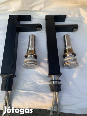 Fekete magas csaptelepek leeresztővel