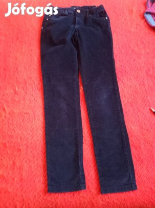 Fekete mikrokord Zara nadrág 140-es méret