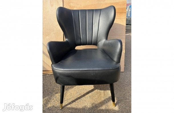 Fekete műbőr fotel