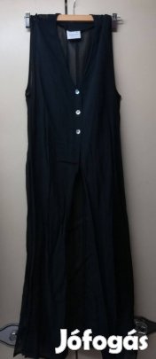 Fekete muszlin hosszú felső,újatlan 38-40 méretben!/46