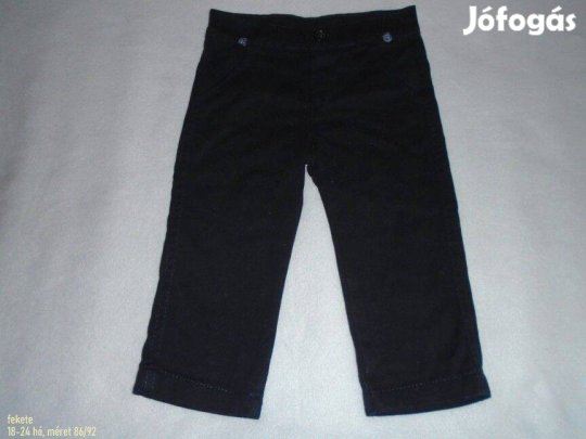 Fekete nadrág 18-24 hó méret 86 / 92