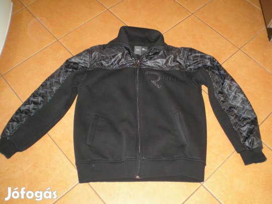 Fekete női pamut cipzáras felső, kabát M-es M