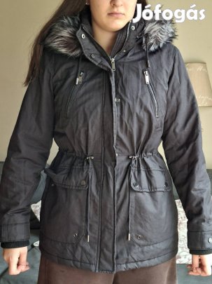 Fekete női télikabát 40-es