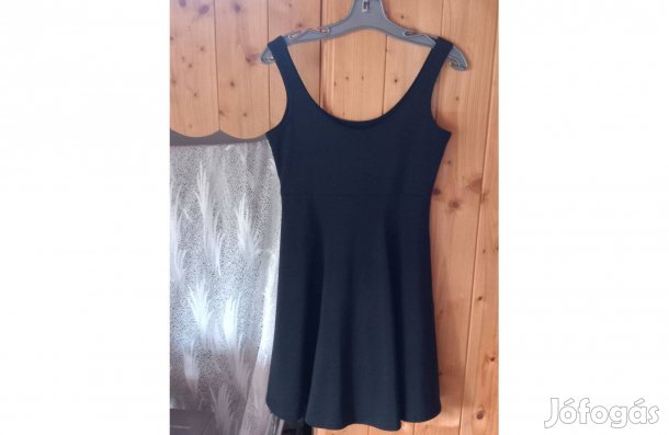 Fekete pamut sztreccs nyári ruha 38-as