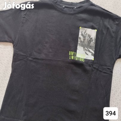 Fekete póló 8/9 év 