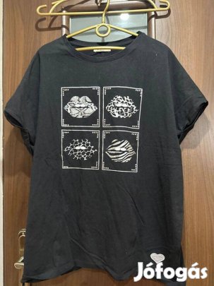 Fekete póló - száj