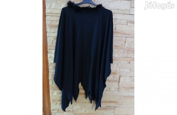 Fekete poncsó jelmez felnőttre,nagyobb gyermekre. Denevér.stb