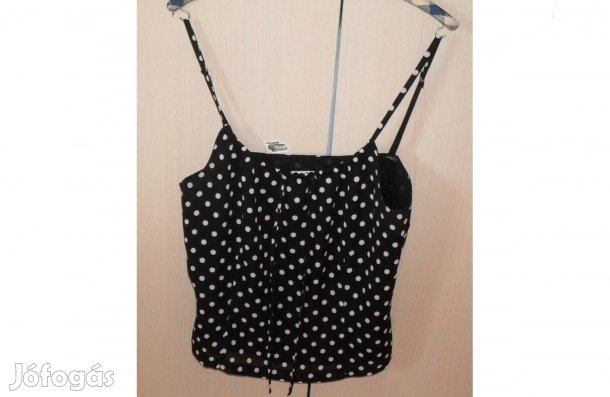 Fekete pöttyös blúz beírt méretek: 88-96-165 M