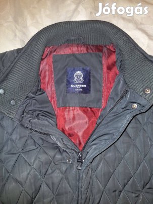 Fekete steppelt férfi kabát XL