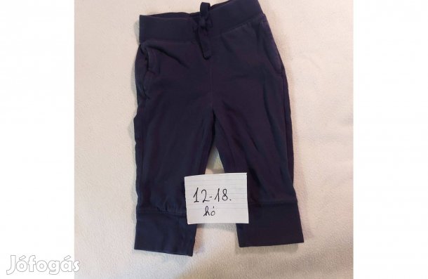 Fekete szabadidő nadrág 12/18 hónapos kisfiúnak (Gap)