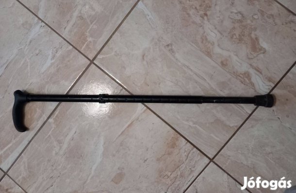 Fekete színű, állítható magasságú fém járóbot