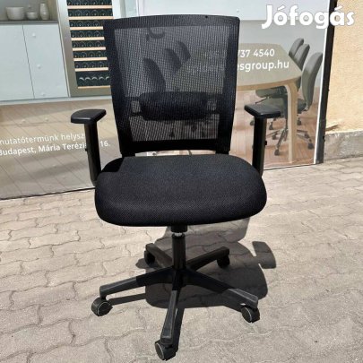 Fekete színű irodai forgószék, gurulós szék, Új - Új bútor