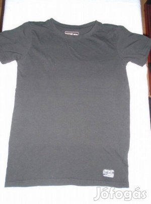 Fekete színű pamut póló 13-14 évesre (méret 158 / 164)