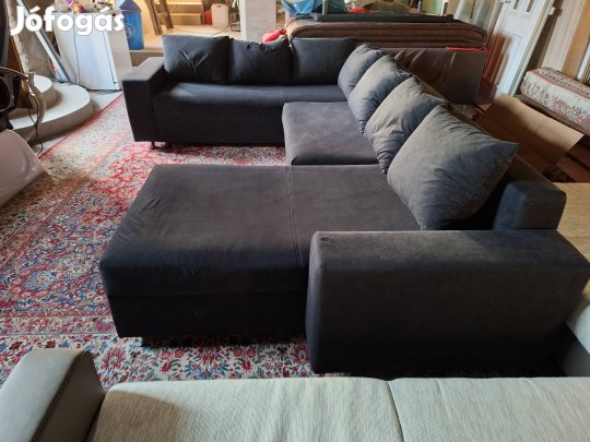 Fekete szövet kanapé