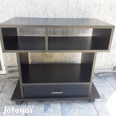 Fekete tv asztal fiókkal