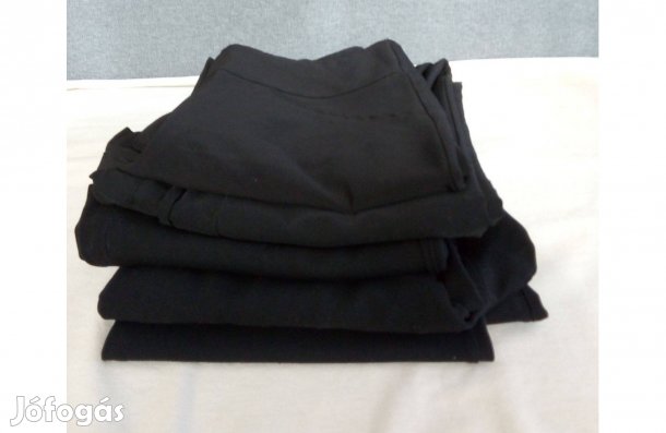 Fekete újszerű női nadrág, 5 db. M