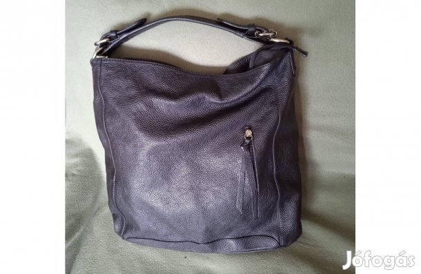 Fekete valódi bőr pakolós táska
