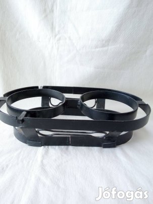 Fekete vas egyedi dísztárgy, asztali virágtartó. 32x 18xx8 cm