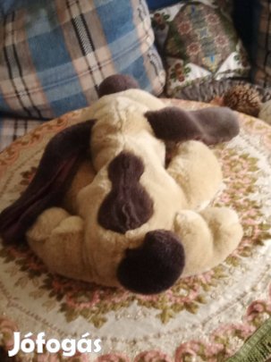 Fekvő plüss kutya kutyus nagyméretű 60cm 9000ft óbuda személyesen óbud