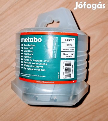 Fél ár alatt! Metabo HM keményfém koronafúró magfúró 100x55 mm 